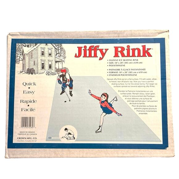 Jiffy Rink Instant Ice Skating Rink | 10′ x 20′ | Made in Canada | New in Box - Picture 1 of 3